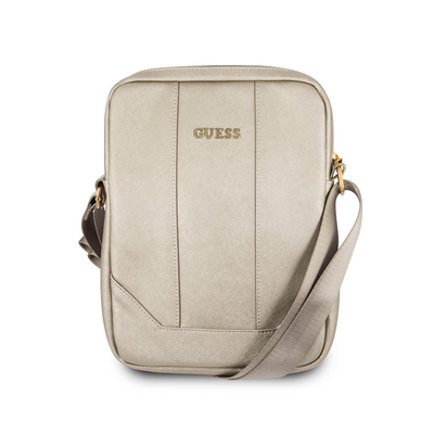 Tablet bag 10' - PU Leather Beige Saffiano Look - Guess