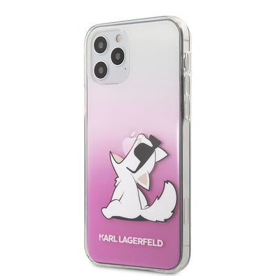iPhone 12 Pro Max - Hard Case Pink Choupette Eat Design - Karl Lagerfeld
