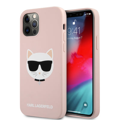 iPhone 12 / 12 Pro - Silicone Pink Choupette'S Head - Karl Lagerfeld