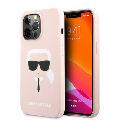 iPhone 13 Pro Max - Silicone Pink Karl'S Head Design - Karl Lagerfeld