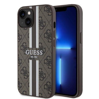 Guess Gold Outline MagSafe iPhone 14 Pro Hybrid Case