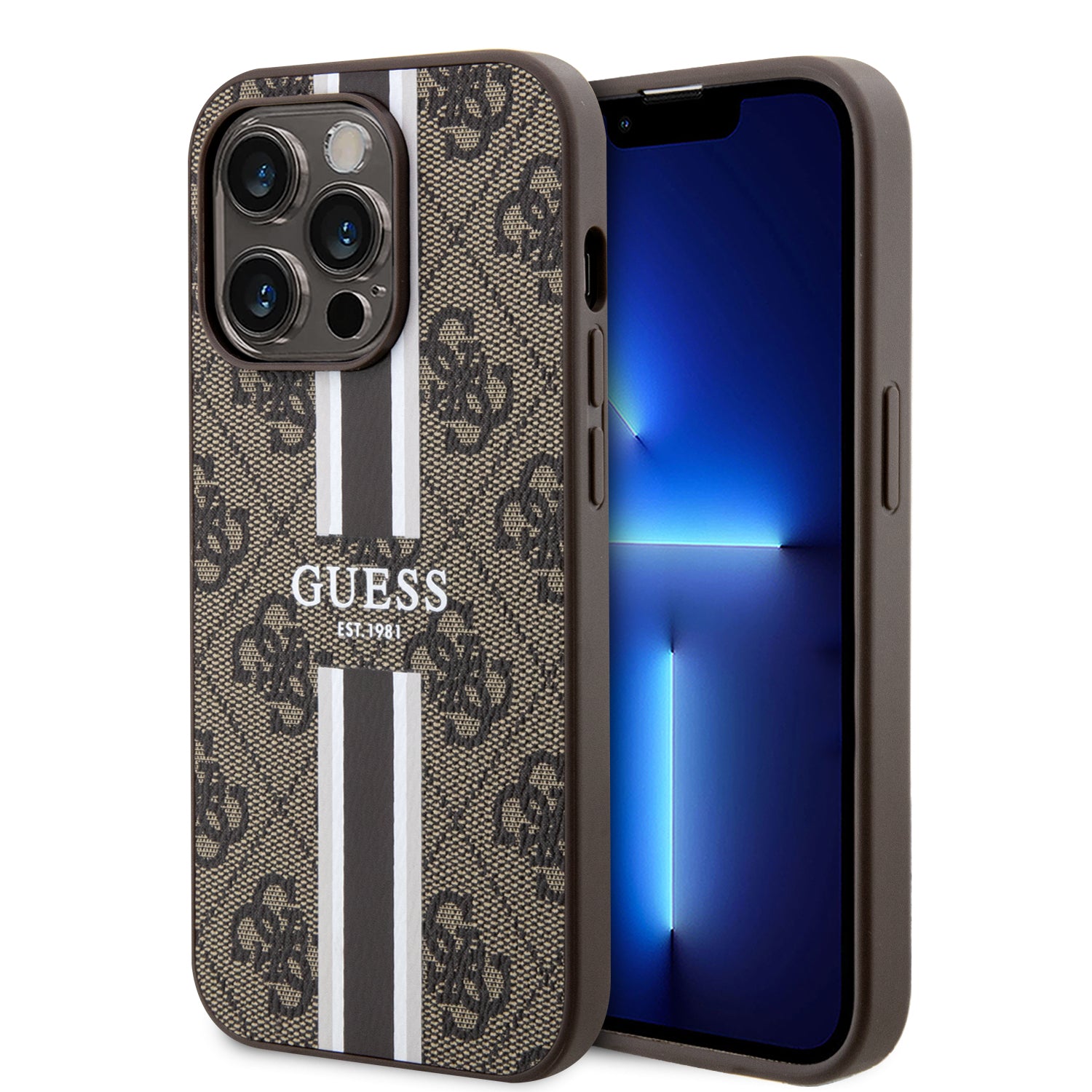  CG MOBILE Guess Phone Case - iPhone 15 Pro Max Phone Case in  Brown 4G Big Metal Logo Logo Anti-Scratch, Comfortable & Durable Hard Case  with Accessible Ports : Cell Phones