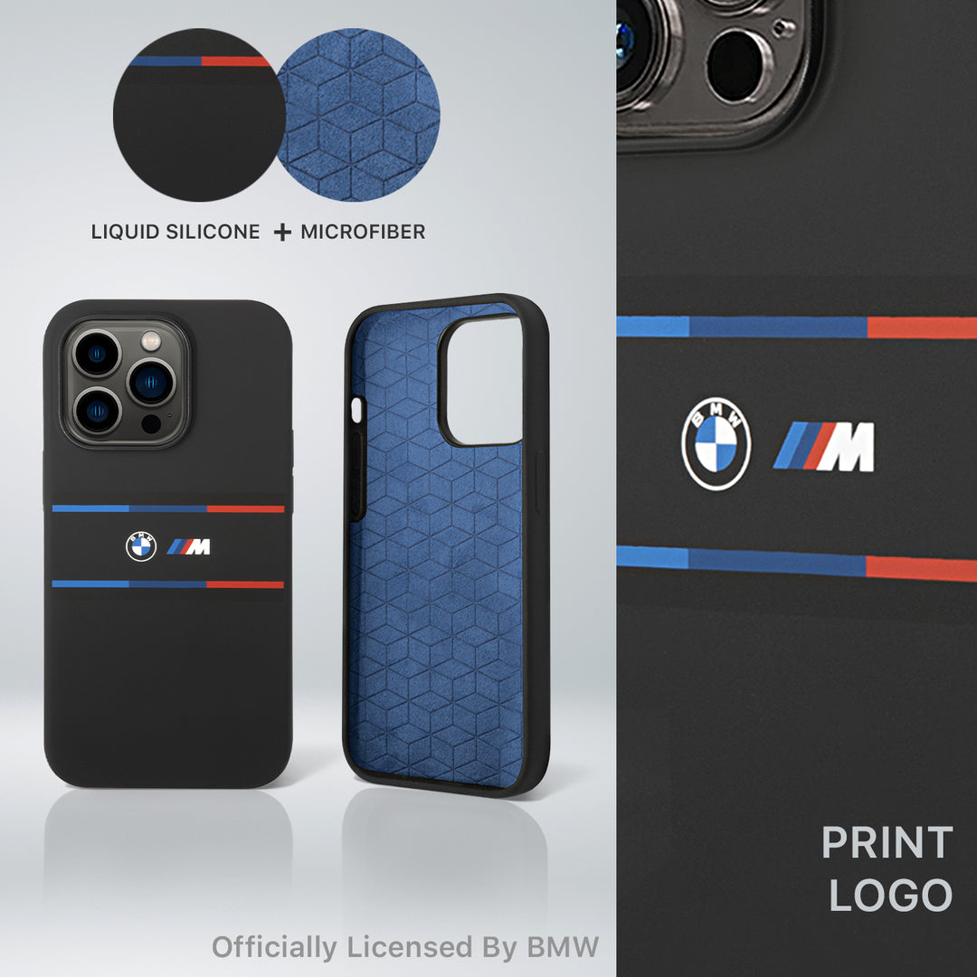 iPhone 14 Pro - Silicone Black M Collection Case Printed Uv