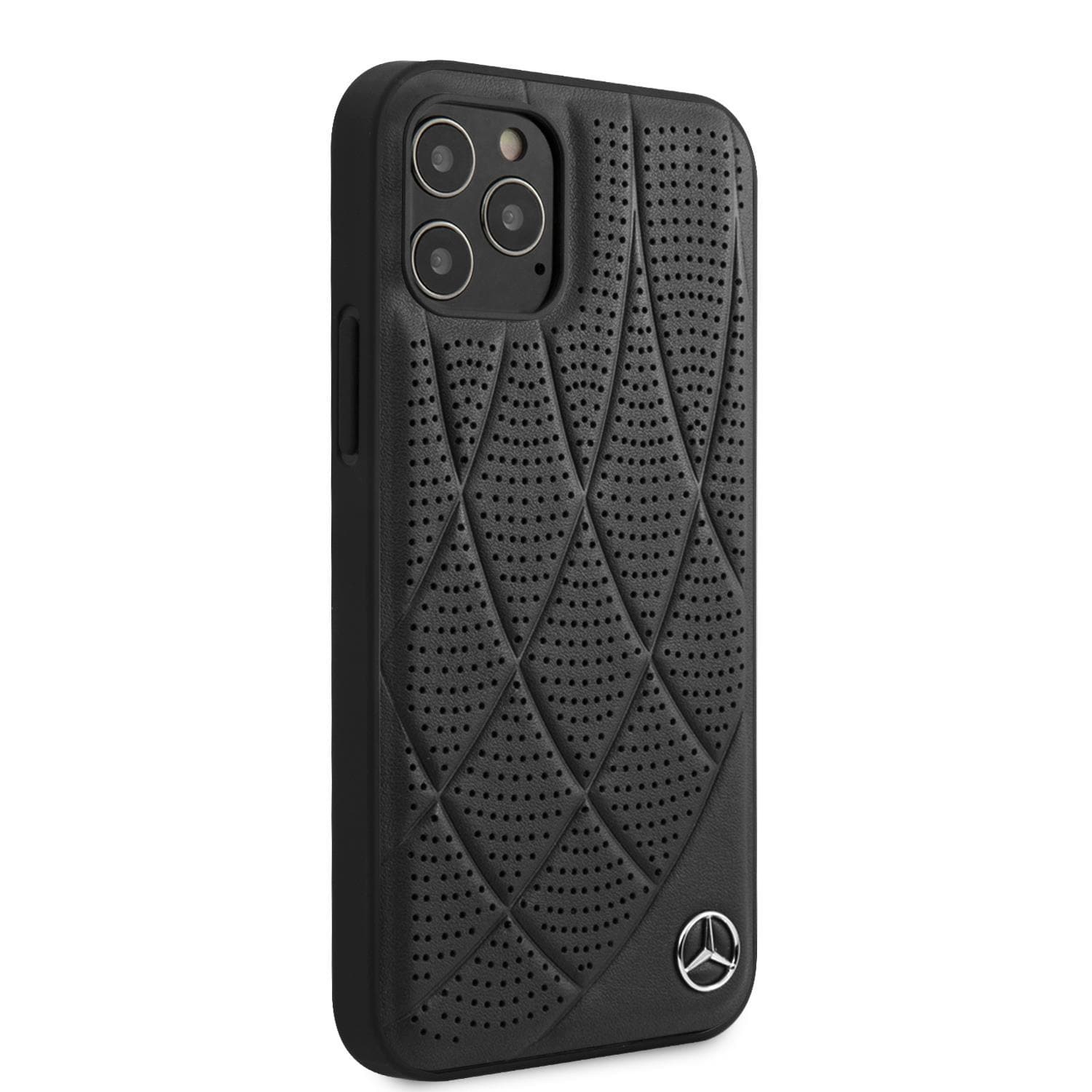 Mercedes-Benz Phone Case for iPhone 11 Pro Max Real Leather Black 