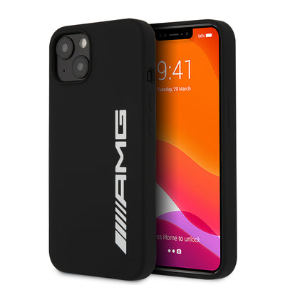 iPhone 13 - Silicone Black Big Logo Design - AMG-