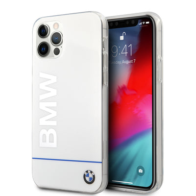 iPhone 12 Pro Max - Hard Case White With Blue Line - BMW