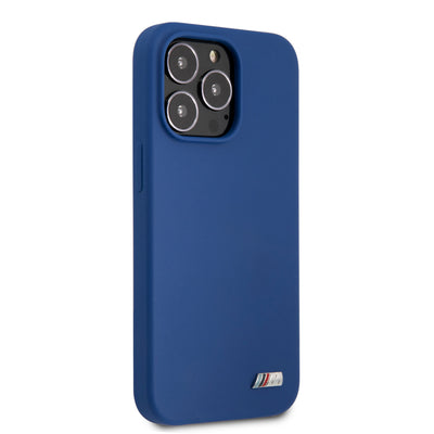iPhone 13 Pro - Silicone Case Navy M Collection Metal Logo - BMW