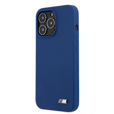 iPhone 13 Pro Max - Silicone Case Navy M Collection Metal Logo - BMW
