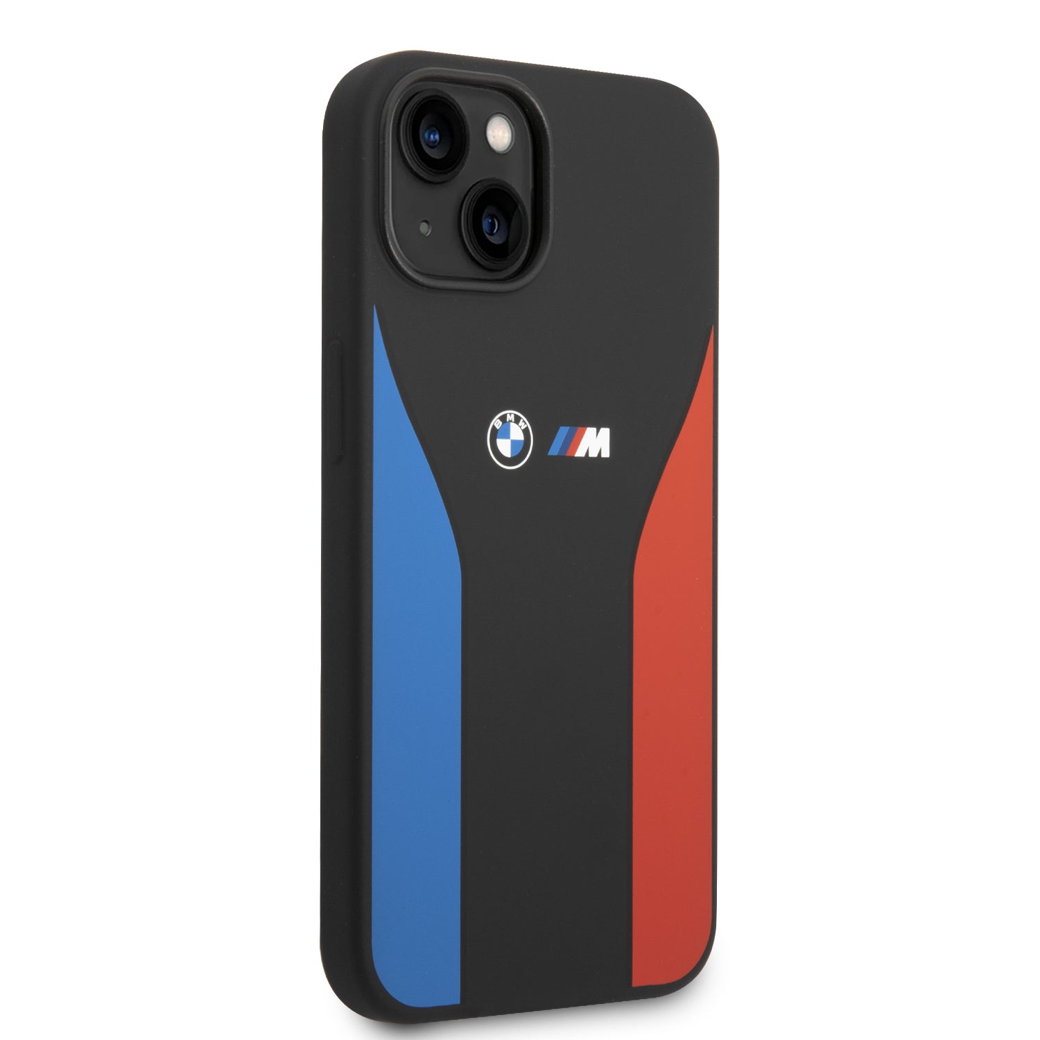 BMW iPhone 14 Pro Max Case Silicone Black M Collection Tricolor Printed and Logo