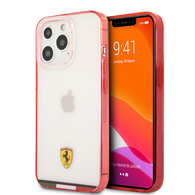 iPhone 13 Pro - Hard Case Red Italia Outline- Ferrari