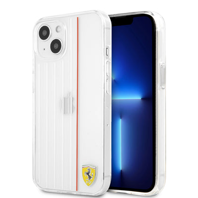 iPhone 13 - Hard Case Red With 3D Lines Contrasted Red Line - Ferrari