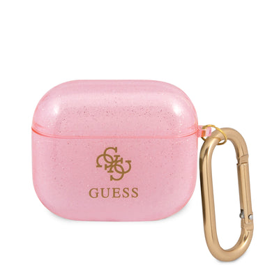 AirPods 3 - TPU Case Pink Colored Glitter - GUESS
