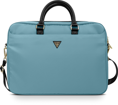 Laptop Bag 15' - Nylon Blue Metal Triangle Logo - Guess
