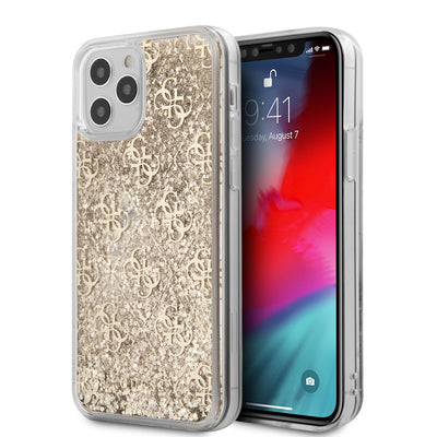 iPhone 13 Pro Max - Hard Case Gold Liquid Glitter 4G - GUESS-