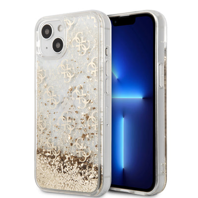 iPhone 13 - Hard Case Gold Liquid Glitter 4G - GUESS-