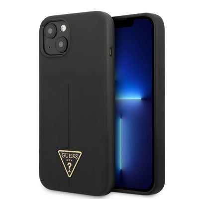 iPhone 13 - Silicone Black Line and Triangle Design - Guess