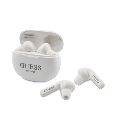 EarPhones - White V5.0 - 4H Music Time Round Shape - Guess