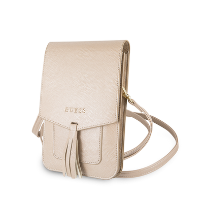 WALLET BAG SAFFIANO LOOK FOR PHONE WITH TASSEL BEIGEWALLET BAG SAFFIANO LOOK FOR PHONE WITH TASSEL BEIGE