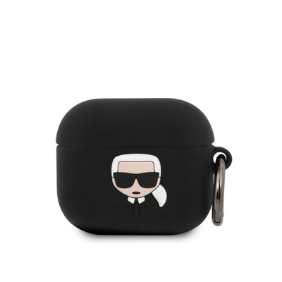 AirPods 3 - Silicone Black With Ring - Karl Lagerfeld