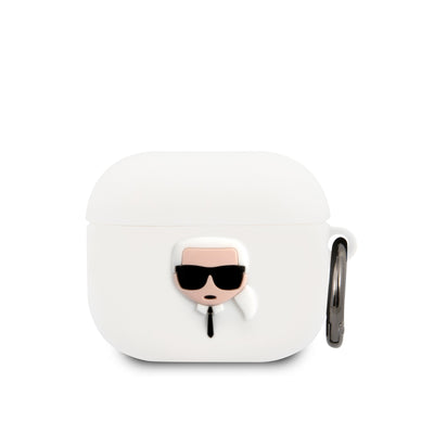 AirPods 3 - Silicone White With Ring - Karl Lagerfeld