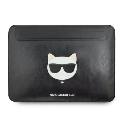 Universal 14' - PU Leather Black Computer Sleeve Choupette Design - Karl Lagerfeld