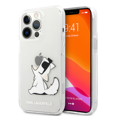 iPhone 13 Pro - Hard Case Clear PC/TPU Choupette Fun Design - Karl Lagerfeld