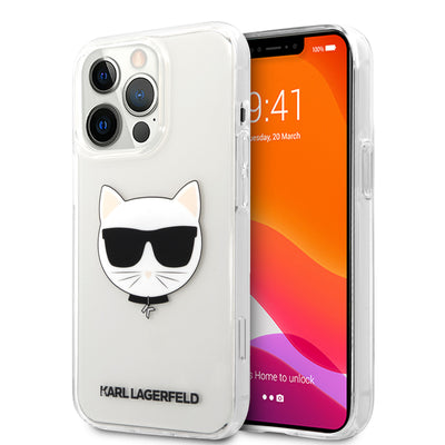 iPhone 13 Pro - Hard Case Clear PC/TPU Choupette Head - Karl Lagerfeld