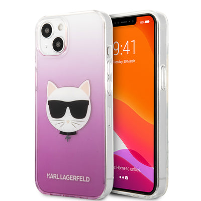 iPhone 13 - Hard Case Pink PC/TPU Choupette - Karl Lagerfeld-