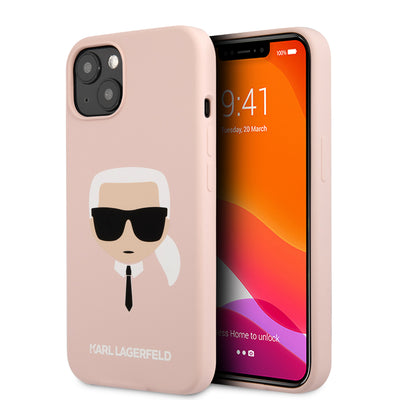 iPhone 13- Silicone Pink Karl'S Head Design - Karl Lagerfeld