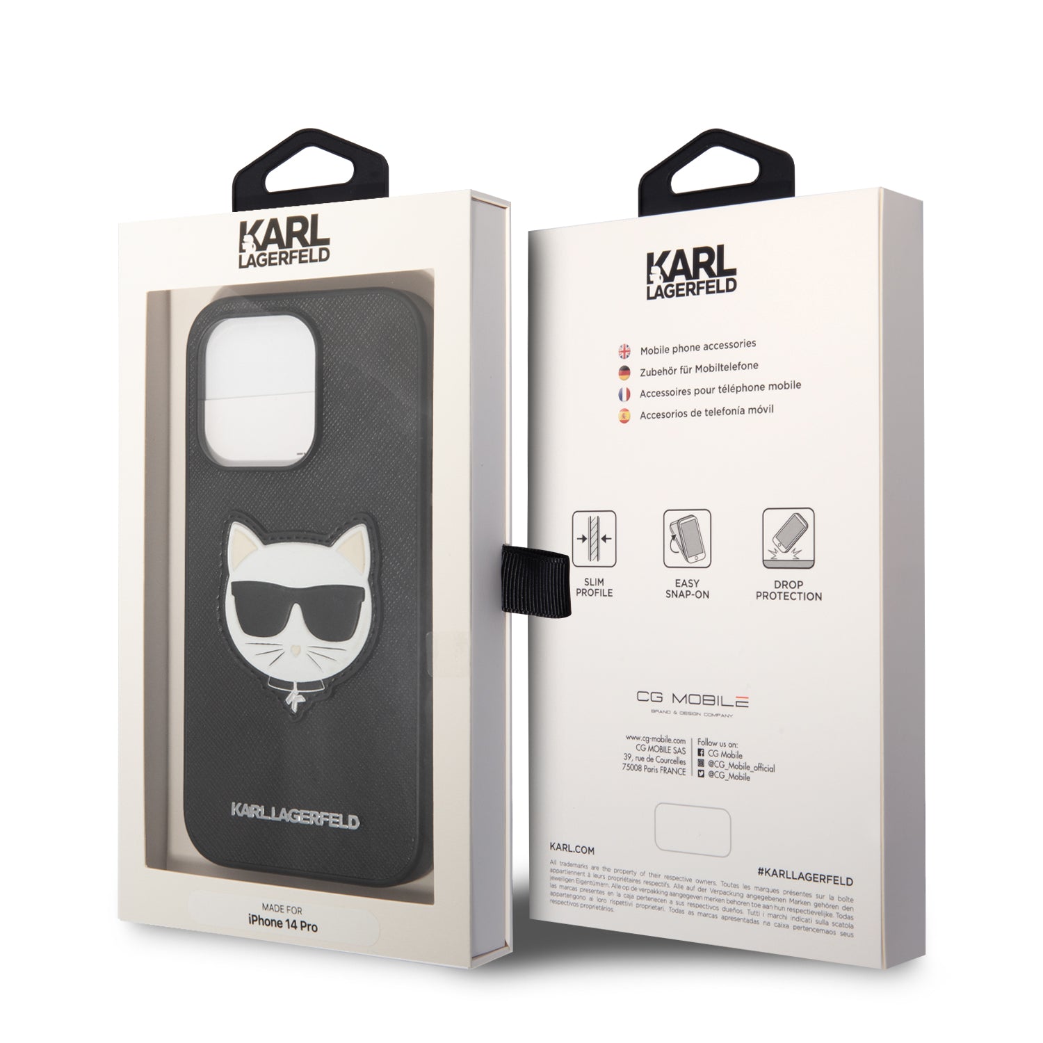 Women's Karl Signature iPhone 14 Pro Max Card Slot Case by KARL
