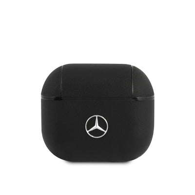 AirPods 3 - Leather Black Metal Logo - Mercedes-Benz-