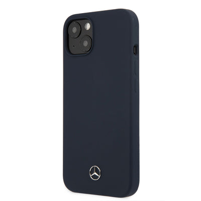 iPhone 13  - Silicone Case Blue With Microfiber Lining - Mercedes-Benz
