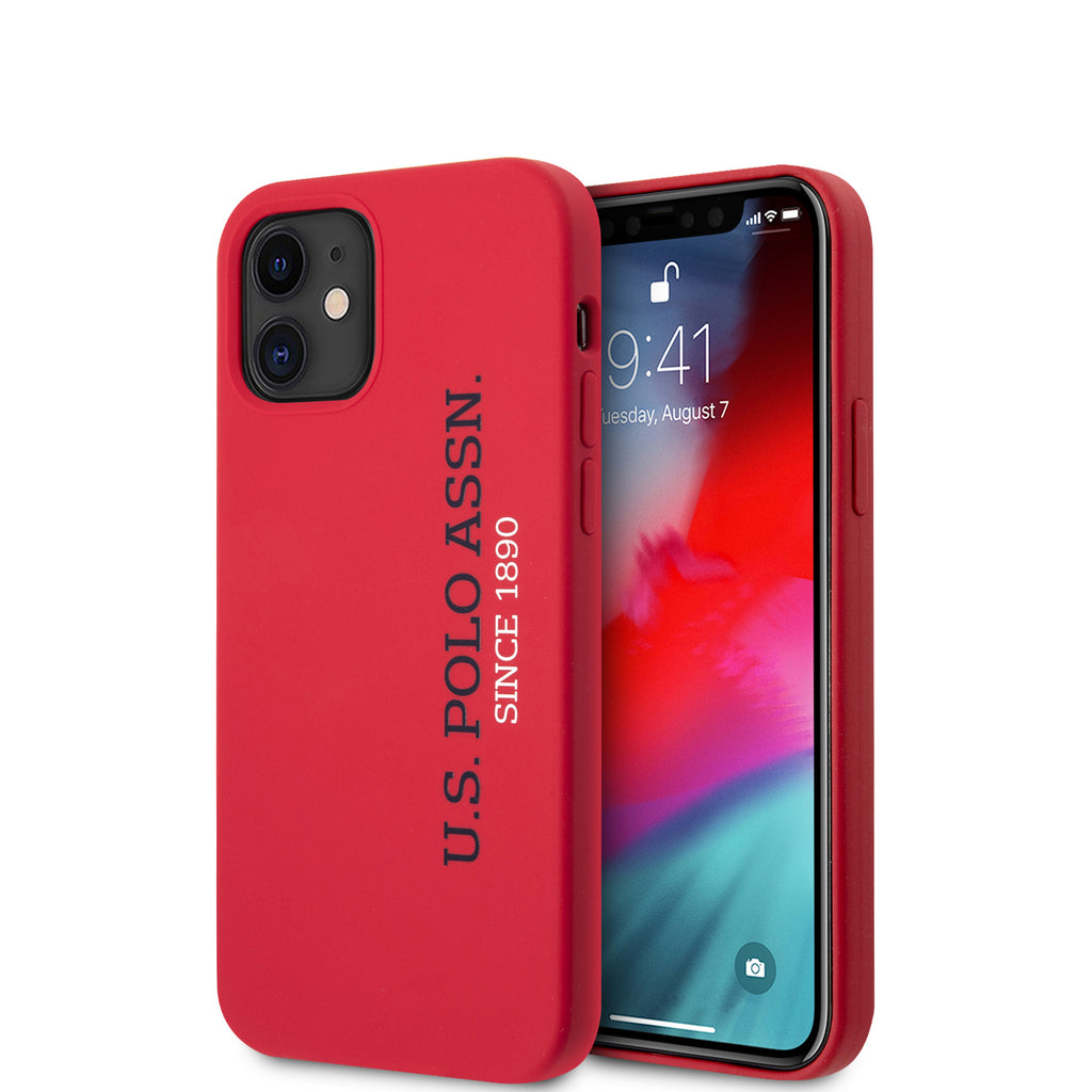 U.S. Polo Assn. Phone Case for iPhone 12 mini Silicone Red
